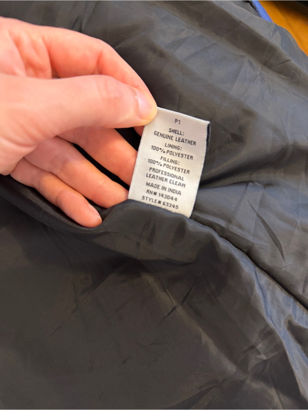 Blue Leather Moto Jacket - vero pelle - Picture 5 of 5
